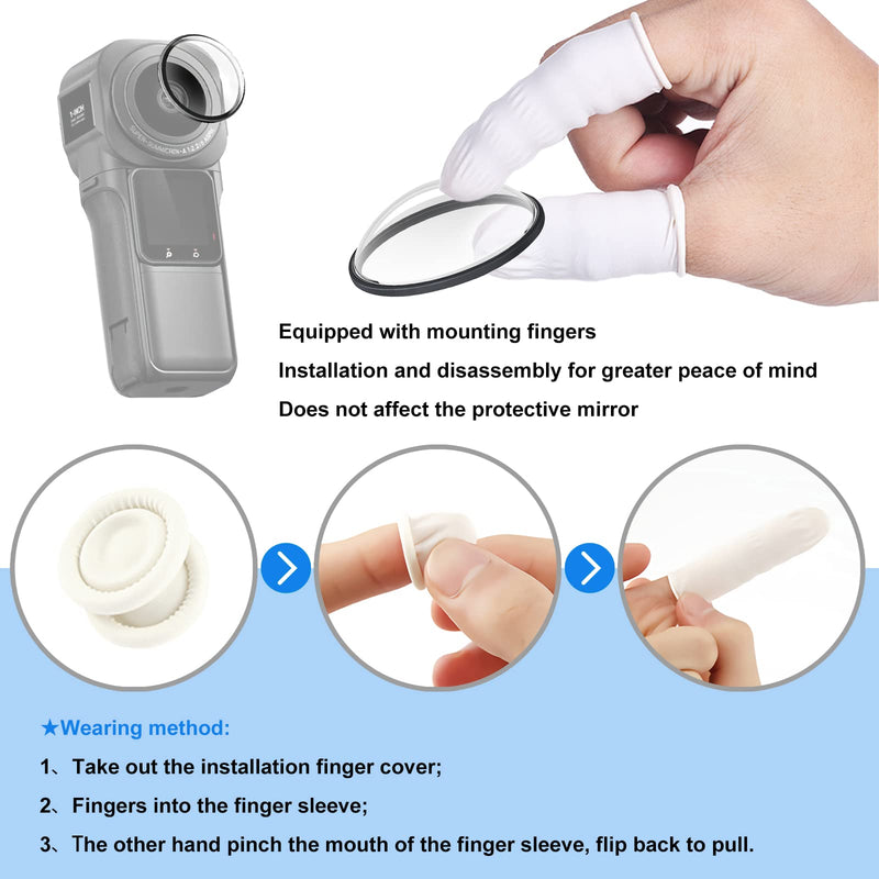 Protector Lens Guards for Insta360 ONE RS 1-Inch 360 Edition，with Silicone Lens Cover