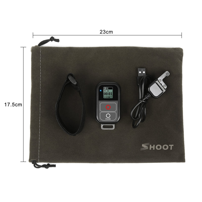 SHOOT Smart Remote Control(Waterproof 2m) for GoPro Hero 8,7 Black,6,5,4,3,3+,2,1, Hero + LCD, 4 Session, 5 Session,LCD Screen,Wi-Fi,Wirless,Built-in 500mah Battery Must Have Accessories