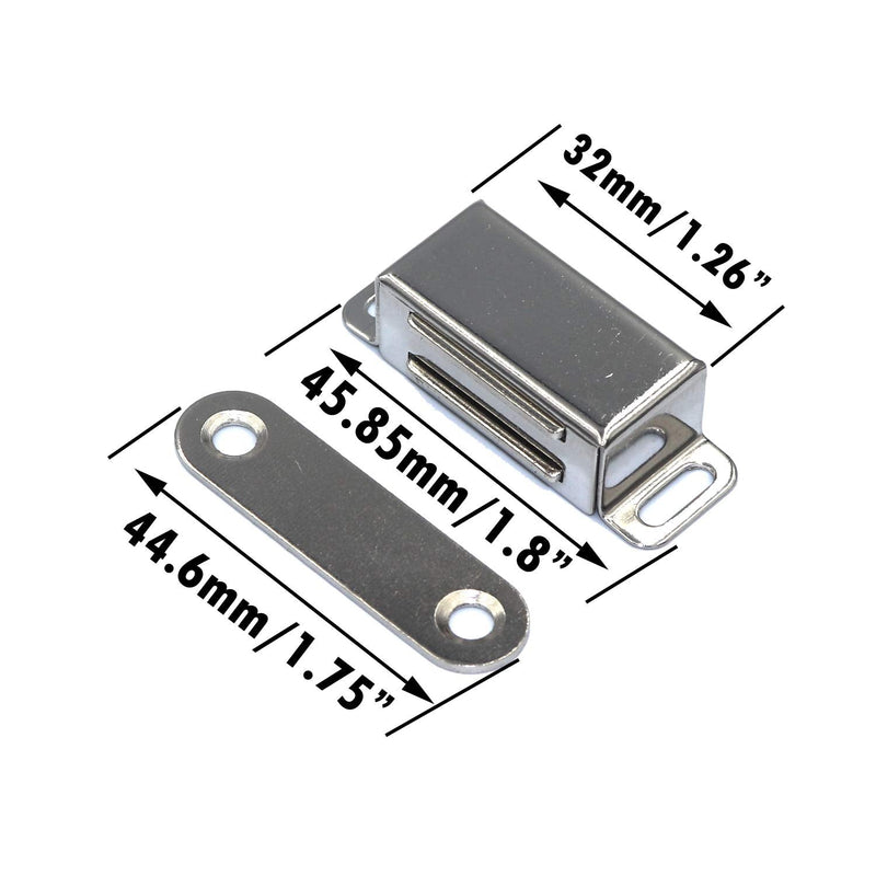 [AUSTRALIA] - FGen 4pcs Stainless Steel Magnetic Cabinet Cabinet Single Door Magnet Cabinet Suction Showcase Wardrobe Door Assembly 