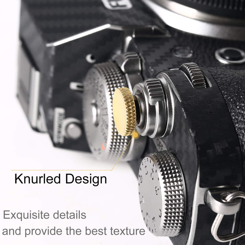 Soft Shutter Release Button, High-end Pure Copper Camera Shutter Button (3 Pack) gold silver black