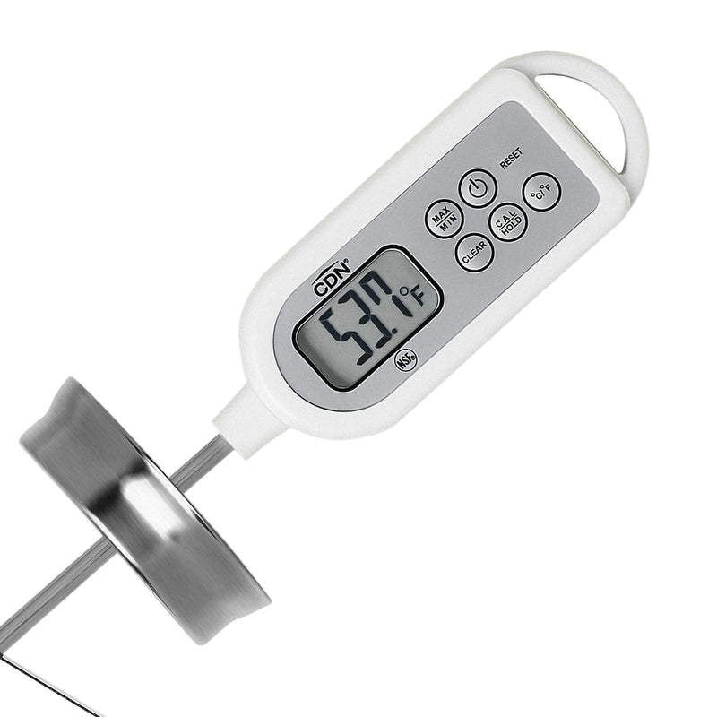 CDN DTW450L Waterproof Thermometer - Long Stem White, 8-Inch Long Stem