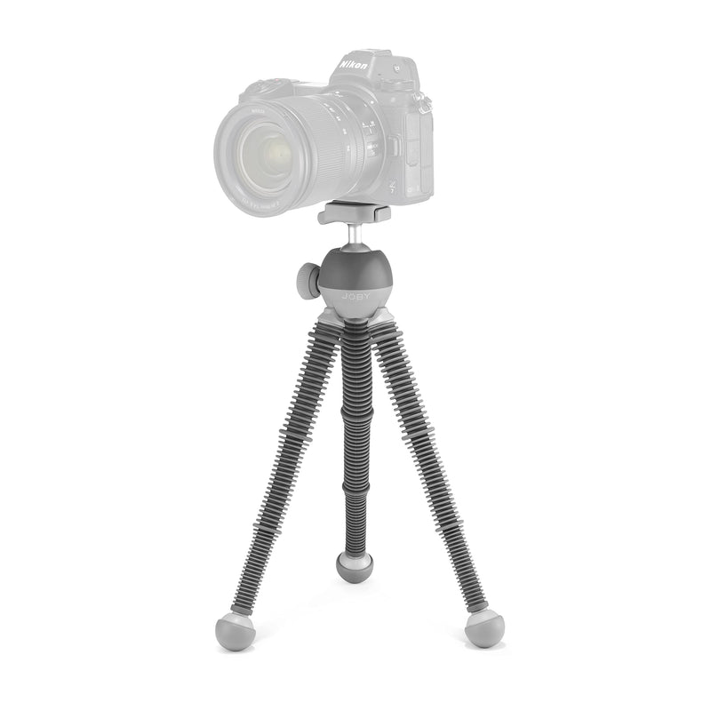 JOBY PodZilla Large Flexible Tripod with Ball Head Included, for Compact Mirrorless Cameras or Devices up to 2.5kg, Gray, JB01661-BWW