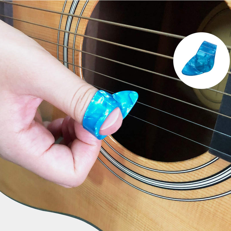 FANGULU 13PCS Guitar Slide Set, Stainless Steel Slide×1PCS, Glass Slide×3PCS, Guitar Picks×5PCS, Finger Picks×4PCS