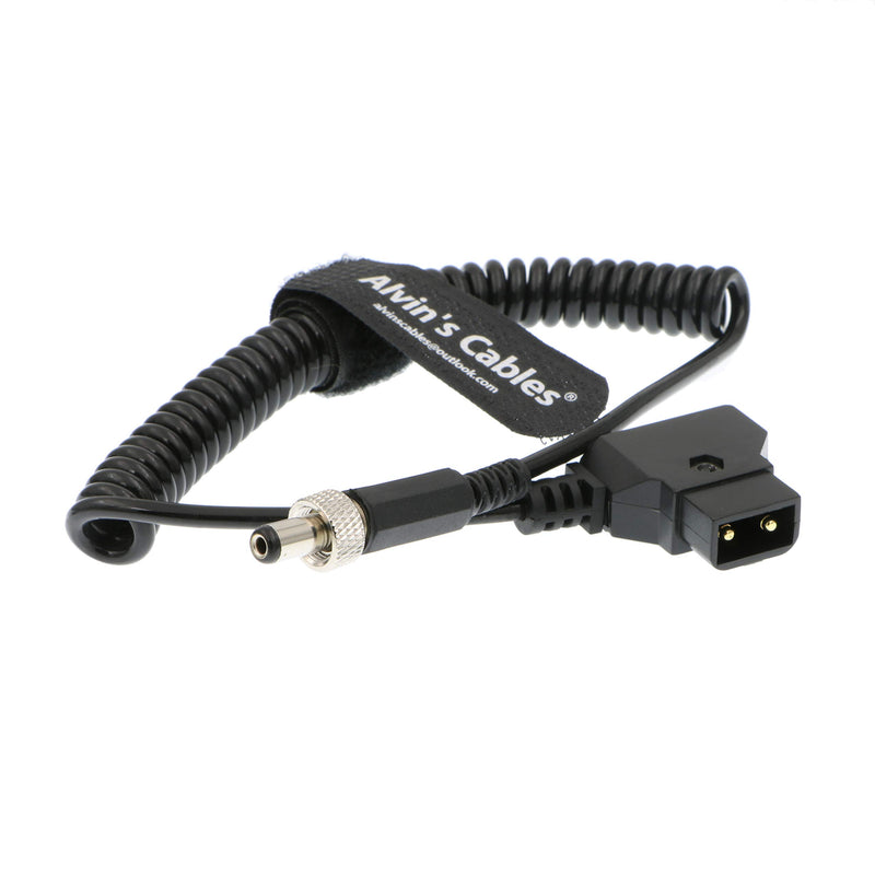 Alvin's Cables D-Tap to Locking DC Coiled Power Cable for Video Devices PIX E7 PIX E5 7 Touchscreen Display Hollyland Mars 400s Straigth Lock DC to Dtap Coiled Cable 1