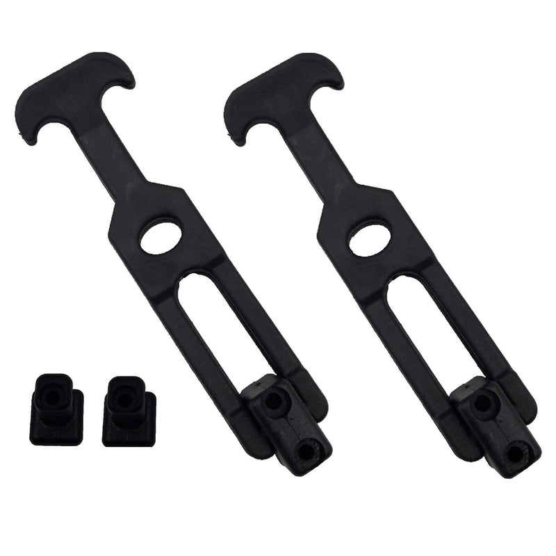 Creatyi 2 PCS Latest Model 6.3'' Rubber Flexible T-Handle Draw Latches,for Tool Box,Cooler, Golf Cart, Engineering Machine Hood or Farm Machinery Style 1