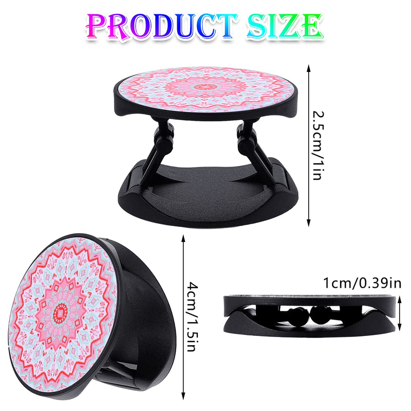 9 Pieces Phone Grip Holder Colorful Collapsible Phone Holder Self-Adhesive Sublimation Phone Holders for Smartphone and Tablets (Mandala Flower) Mandala Flower
