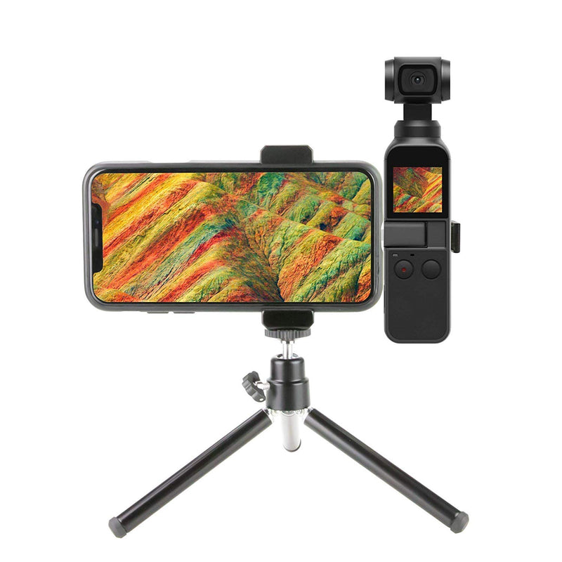 Rantow Osmo Pocket Tripod, Multifunction Portable Phone Holder Mobile Fixed Mount Stand Stabilizers Compatible with DJI Osmo Pocket Handheld Camera