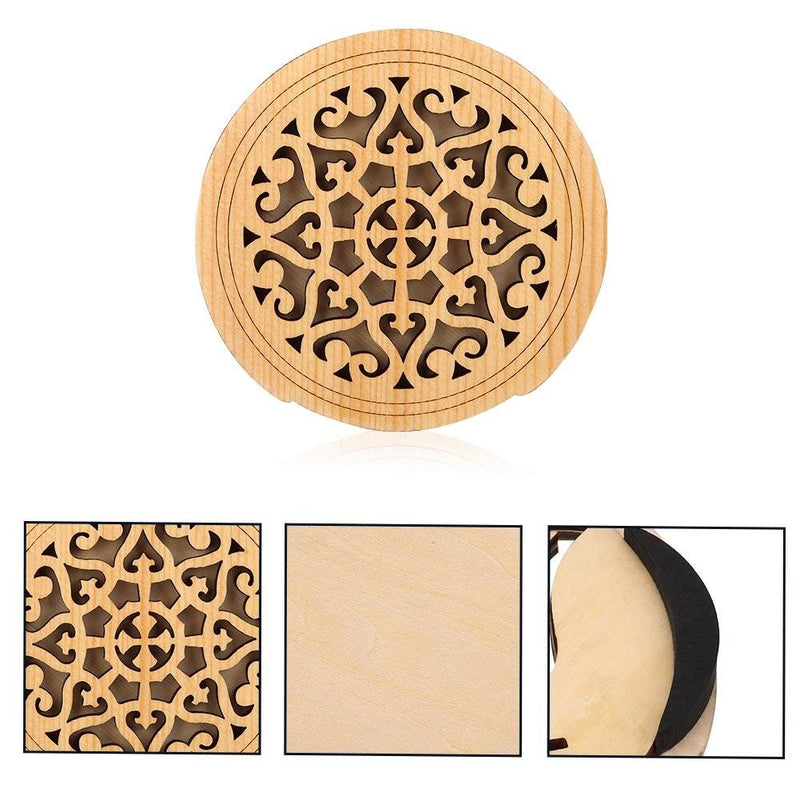 Vbestlife Guitar Wooden Soundhole Sound Hole Cover - Wood + Sponge Guitar Sound Hole Cover Block Protector for Acoustic Classic Guitar 41'' #2