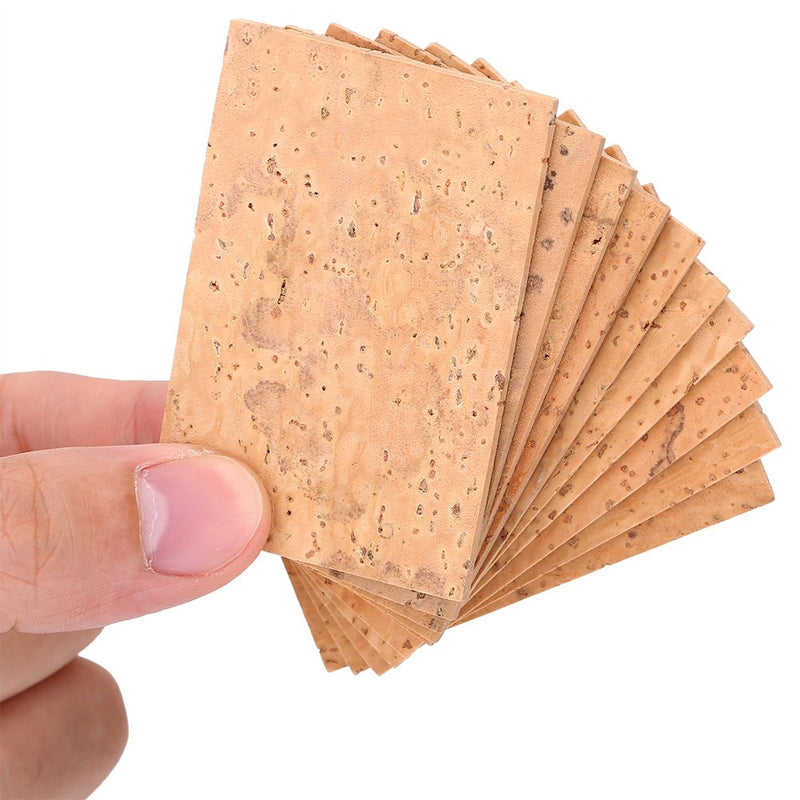 10PCS Saxophone Neck Cork Neck Cork Sheet Use for Soprano Tenor Alto Sax Parts Cork Instrument Replacement