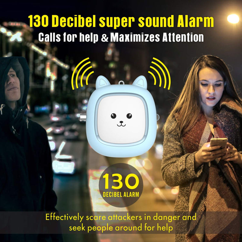 Safe Sound Personal Alarm, 3 Pack 130 dB Loud Siren Song Emergency Self-Defense Security Alarm Keychain with LED Light, Personal Sound Safety Siren for Women, Men, Children, Elderly (Blue/Pink/Black) Blue/Pink/Black