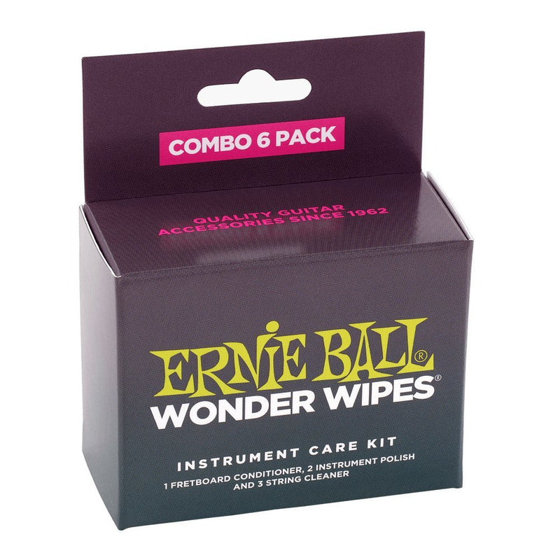 Ernie Ball P04279 Wonder Wipes Multi-pack, 6 Pack Combo Pack