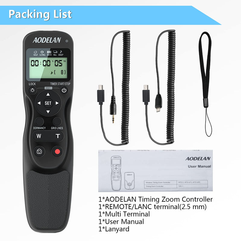 Camera Remote Control & Timer Zoom Controller for Sony a7 a7R a7S a7II A7SII A7RII A58 A6300 A6000 A5100 A5000 A3000 HX300 HX400 HX50 HX60 Wired Timing Zoom Controller