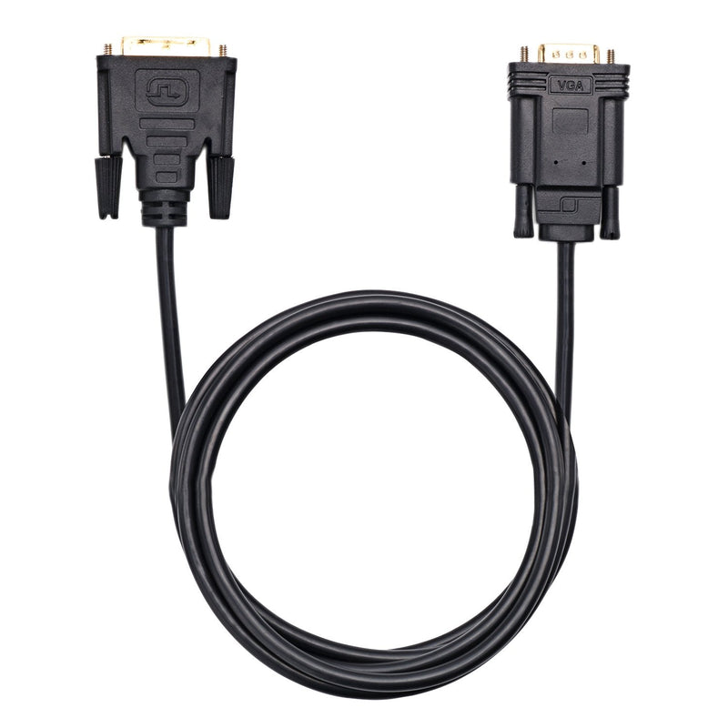CABLEDECONN Active DVI to VGA, 6FT DVI 24+1 DVI-D M to VGA Male with Chip Active Adapter Converter Cable for PC DVD Monitor HDTV