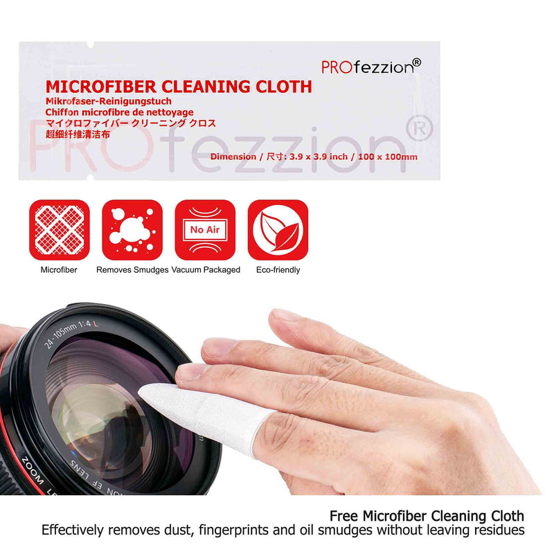 PROfezzion 3-Pocket Foldout Filter Pouch for 82mm Camera Lens Round Filter, Shock Resistant & Anti Scratch Photography Filter Case, Filter Carry Case with Microfiber Cleaning Cloth 3-Pocket for 82mm Lens Filter
