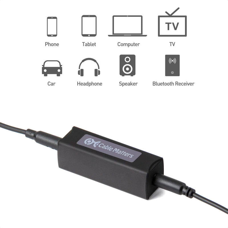 Cable Matters Ground Loop Isolator 3.5mm Noise Isolator Hum Eliminator for Car Audio and More