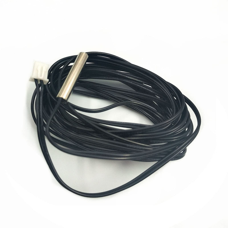 DEVMO 5Pcs NTC 10K 3950 Ohm Waterproof Temperature Sensor Probe Stainless Digital Thermal Sensor Probe Cable Length 2M