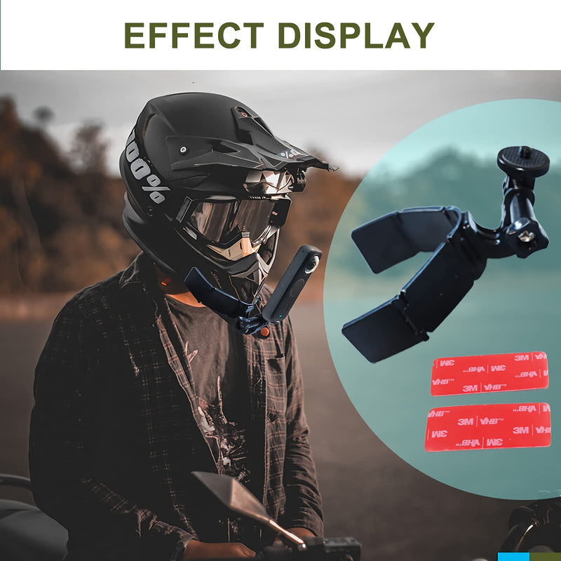 SRUIM Motorcycle Accessories Helmet Chin Mount Kit for Insta360 One X2, X, R, Go 2, GoPro Hero 10, 9, 8, 7, 6, 5, 4, Session, 3+, DJI Osmo Action 2, AKASO, SJCAM, Xiaomi Yi Action Cameras