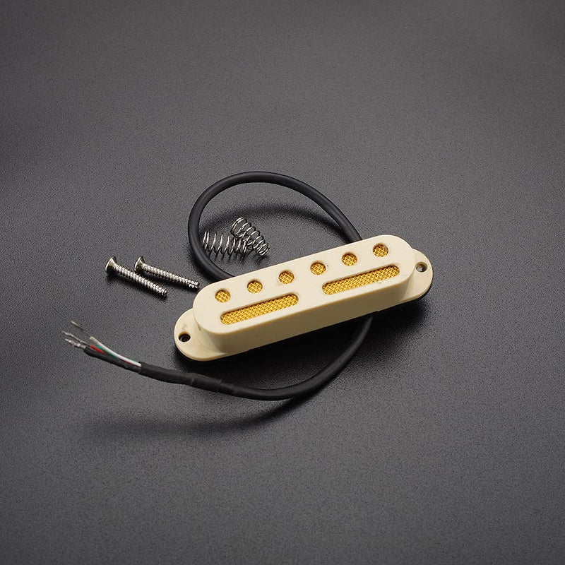 Alnicov Guitar Hot Rails Pickup,Dual Coil 4 Wires Mini Humbucker Neck Pickup for ST Stratocaster Guitar Parts