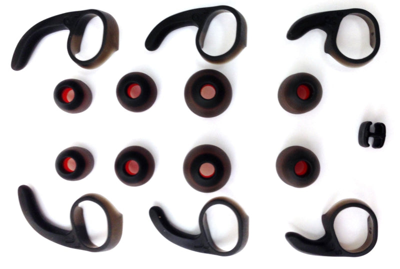 [AUSTRALIA] - Set OEM 6 EarGels and 6 EarWings for Jabra Rox Wireless Bluetooth Headset Ear Buds Ear Gels Stabilizers Eargels Earbuds Eartips Earstabilizers Replacement 