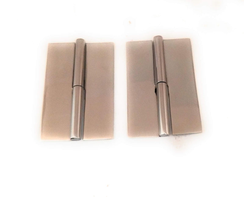 Ssiskcon 3 inch Weld on Hinge Lift Off Hinge Left Mirror Polished 32 Set of 2 Stainless Steel Hinges Pack 1