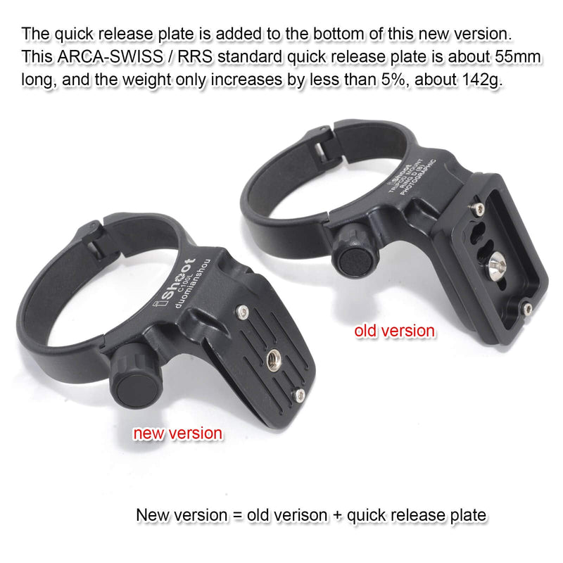 [AUSTRALIA] - Tripod Mount Ring, iShoot Lens Collar Support Compatible with Canon EF 100mm f/2.8L Macro IS USM Lens (Replace Canon Tripod Mount Ring D), Built-in ARCA Type Camera Quick Release Plate for Tripod Head 