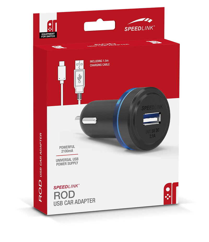 SPEEDLINK USB Car Adapter + USB-C Cable,Black