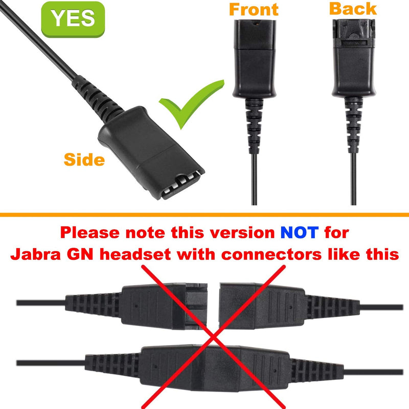 Headset QD (Quick Disconnect),Compatible with Plantronics Headset.QD Cable with Single 3.5mm Plug for Smartphones Mobile Phones,Laptop etc