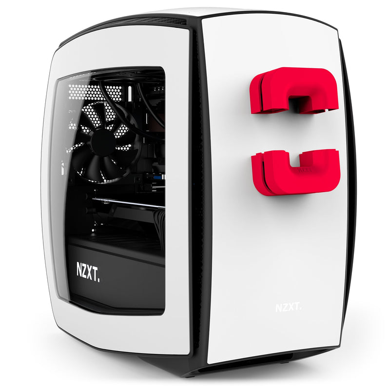 NZXT Puck - BA-PUCKR-W1 - Cable Management and Headset Mount - Compact Size - Silicone Construction - Powerful Magnet for Computer Case Mounting - White