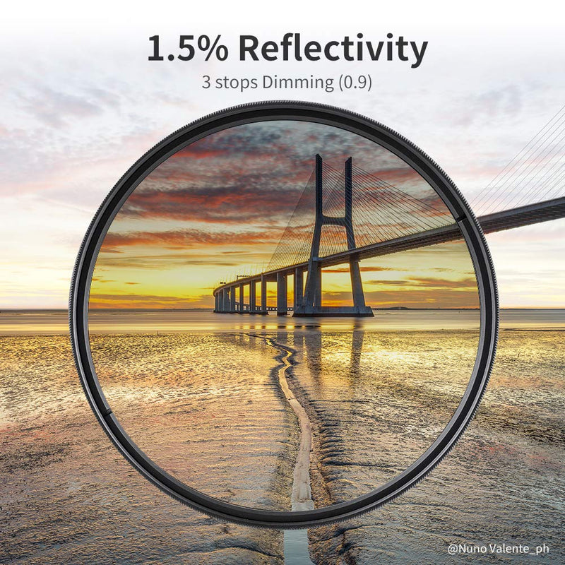 K&F Concept 67mm HD Soft GND8 Lens Filter, 3 Stop (0.9) Soft Graduated Neutral Density Filter with 28 Multi-Layer Coatings Waterproof/Scratch Resistant/Anti-reflectivity for Camera Lens