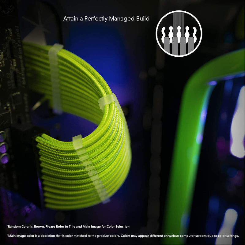 LINKUP - EPS 8 (4+4) P CPU ATX Motherboard PSU Power Supply Braided Sleeved Custom Mod PC Extension Cable w/Combs┃Strong & Stiff Design┃Single Pack┃50CM 500MM - Red 50cm PURE COLOR Red 8P CPU