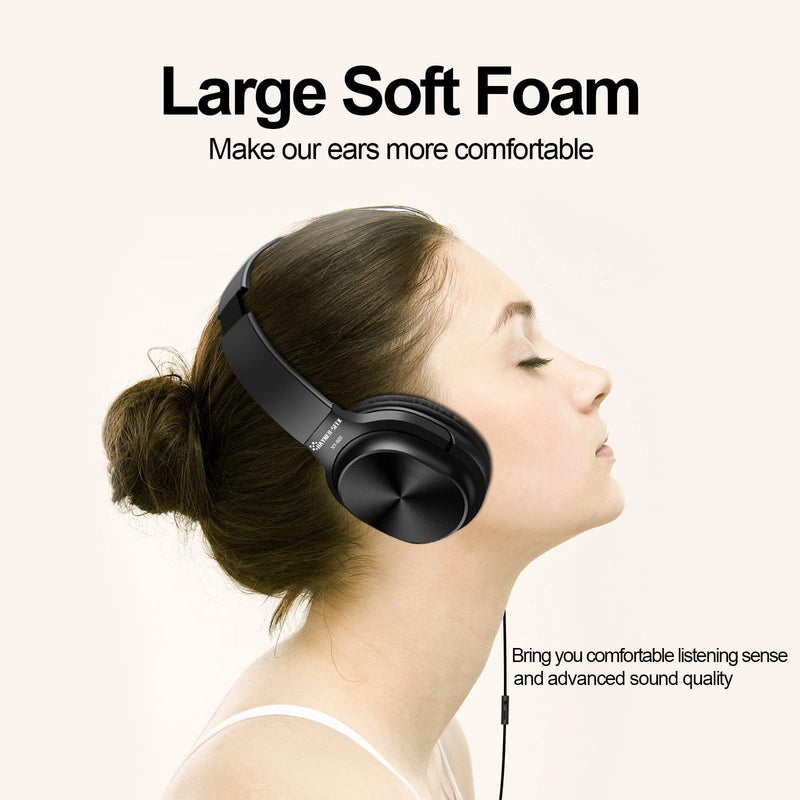 [AUSTRALIA] - Hayner-Seek Studio Headphone Over Ear Stereo Monitoring Black Headphones for PC, Phone, Chatting, Music, DJ, Podcast (Classical Black) 