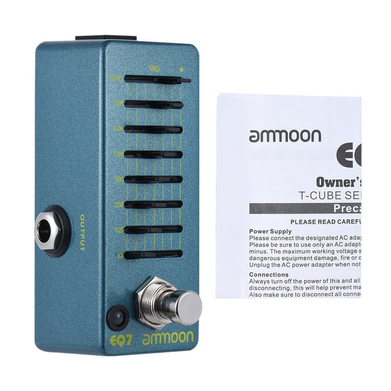 ammoon EQ Equalizer Guitar Effect Pedal 7-Band EQ Aluminum Alloy Body with True Bypass (EQ7) 1