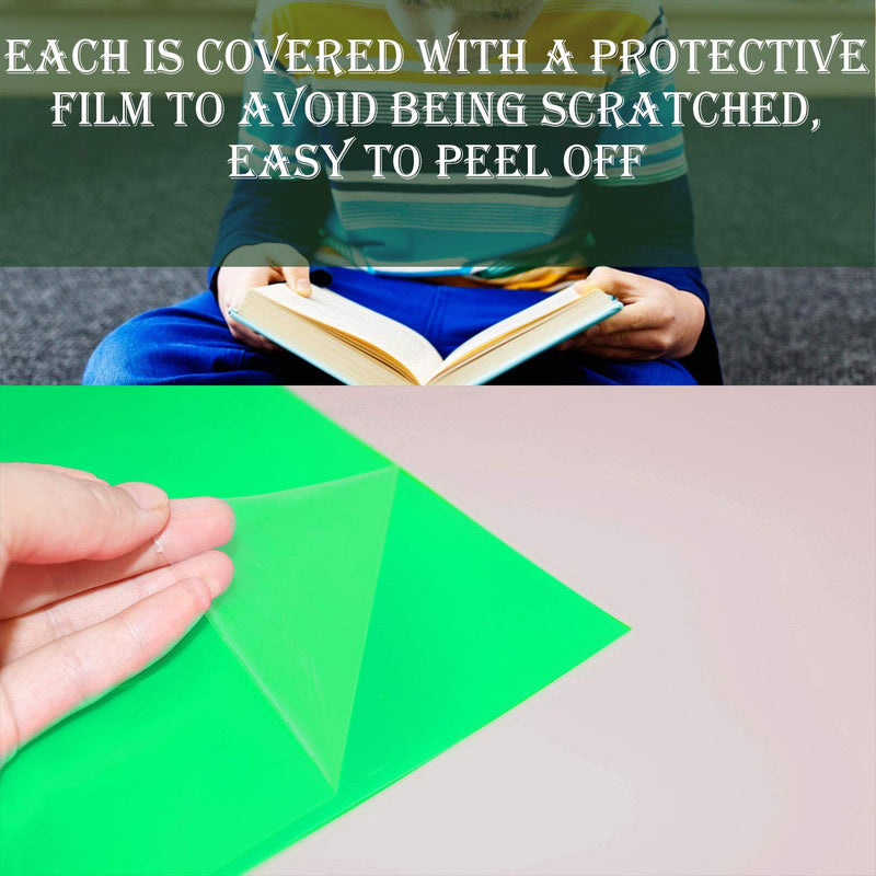 10 Pieces Transparent Green Correction Lighting Gel Filter - Gel Light Filter Plastic Sheet, 8.5 x 11-Inches