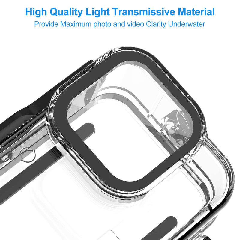 Kuptone Waterproof Case for GoPro Hero 10 /GoPro Hero 9 Black, 60M/196FT Underwater Protective Dive Housing Shell with Bracket Mount Accessories for Go Pro Hero10 /Go Pro Hero9 Action Camera Waterproof Case for hero 10/9