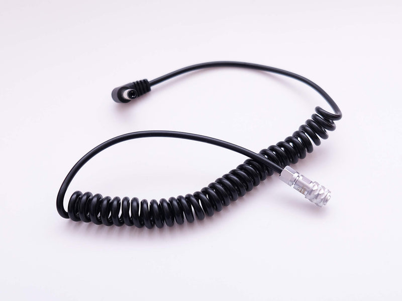 DC Angled 5.5/2.5mm Power Cable Coiled Cable for BMPCC 4K Blackmagic Pocket Cinema Camera