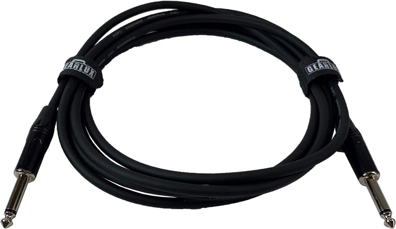 Gearlux Instrument/Guitar Cable, Black, 10 Foot 1 Pack Black / 10FT