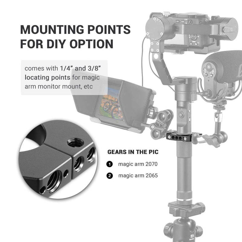 SMALLRIG Mounting Rod Clamp Ring for Zhiyun Crane V2/Crane Plus/Crane M Gimbal with with 1/4" & 3/8" Thread, Payload 14lb - 2170