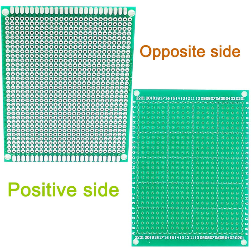 YUNGUI PCB Board,7x10cm 8x12cm Prototype Printed Circuit Board Soldering and Electronic Breadboard Kit(10 Pieces)