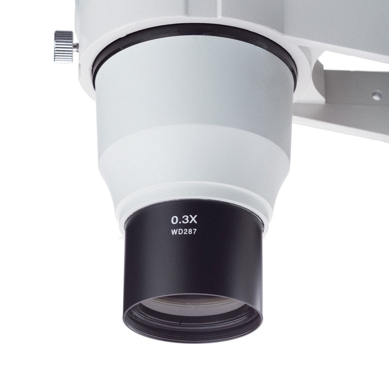 AmScope ZM03 0.3X Barlow Lens For ZM-Series Stereo Microscope Heads, 48mm Diameter Mount