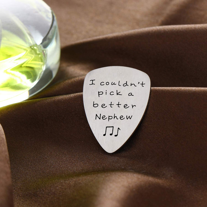 I Couldn’t Pick A Better Nephew Guitar Pick Jewelry Gift for Nephew Guitar Nephew Gifts