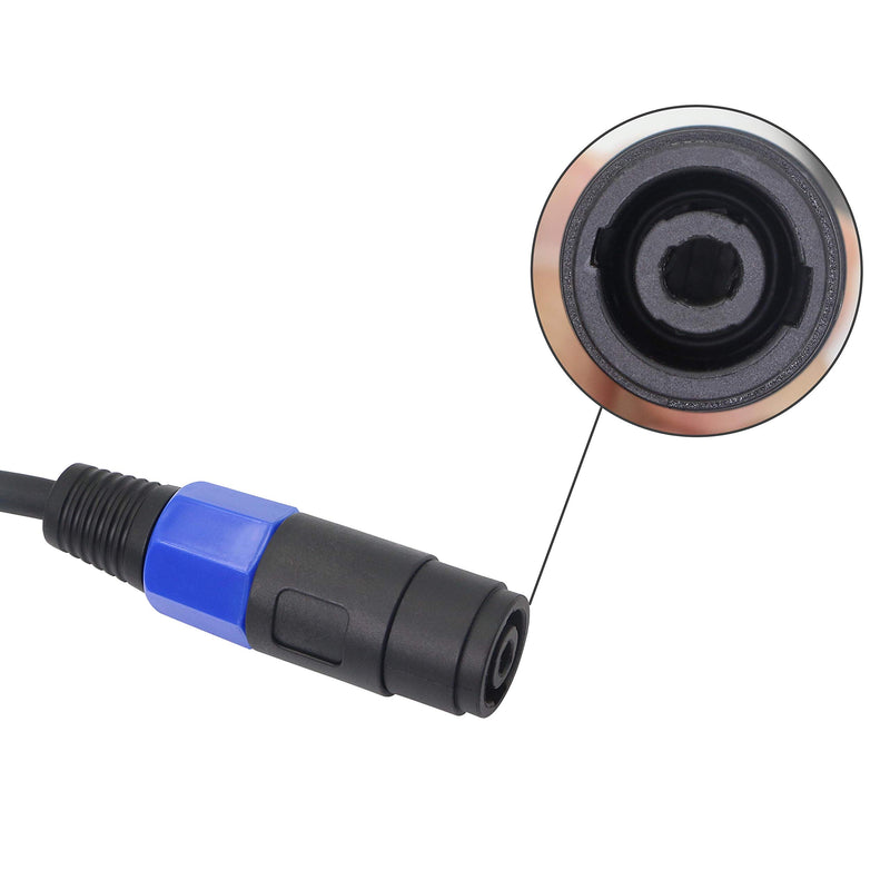 [AUSTRALIA] - Speakon to 1/4" Mono Speaker Cable, 6.35mm TS Plug to Speakon Female Speaker Wire 14 Gauge Audio Amplifier Connection Cord for DJ/PA Speaker Cord with Twist Lock -2M (Speakon Female to TS) 