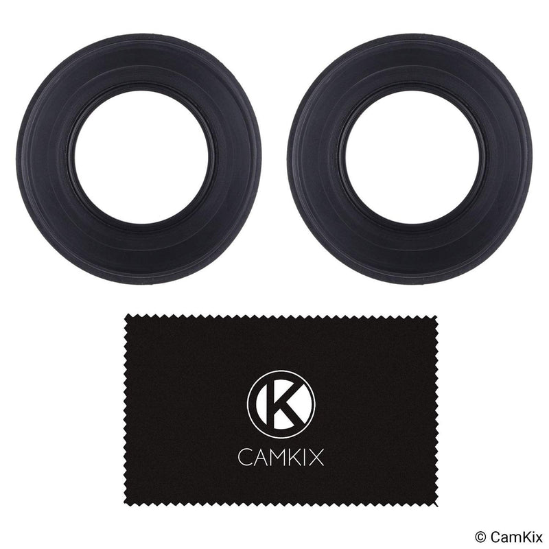 77mm Camera Lens Hood - Rubber - Set of 2 - Collapsible in 3 Steps - Sun Shade/Shield - Reduces Lens Flare and Glare - Blocks Excess Sunlight for Enhanced Photography and Video Footage