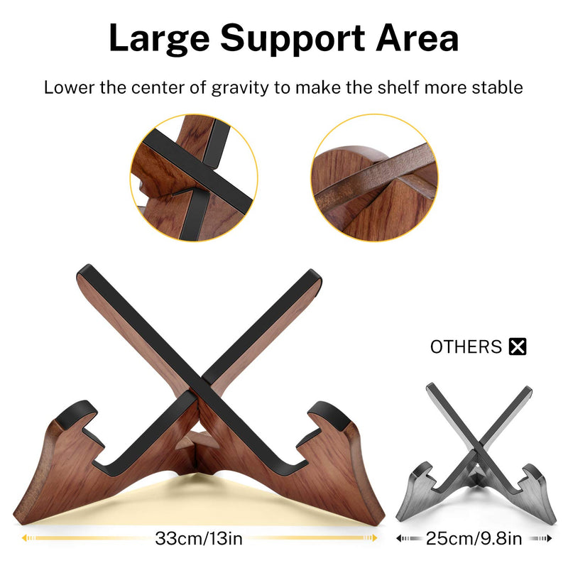 Donner Wooden Guitar Stand, DS-3X Universal Guitar Stand Thicken Plywood X-Frame Style Portable String Instrument Holder with Soft Leather Edges for Acoustic Classical Bass Guitars