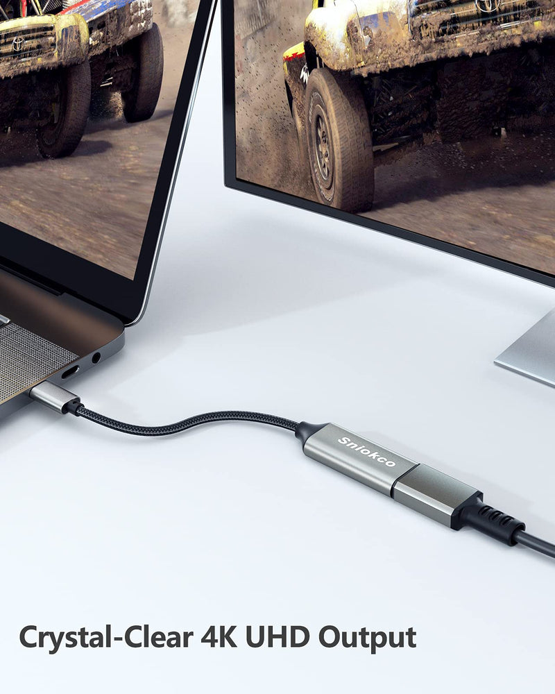 [AUSTRALIA] - USB C to HDMI Adapter, Sniokco Type-C to HDMI Adapter (Thunderbolt 3) for Home Office, Compatible with MacBook Pro, MacBook Air, Pixelbook, Surface Pro, Pad Pro, Pad Air, XPS, G,alaxy S10 S9+ and More 0.65Ft 