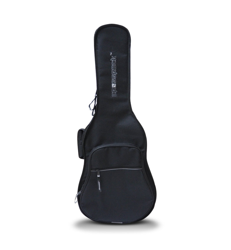Crossrock CRSG106CHBK 1/2 Size Classical Guitar Bag with 10mm Padded Backpack Straps in Black 1/2 Classical