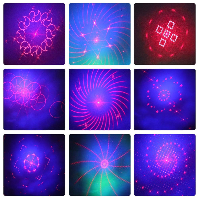 Party Lights DJ Disco Lights, Sound Activated Stage Lights Multiple Patterns Projector with Remote Control for Party Birthday Wedding Karaoke KTV Bar Decorations Gift Holiday Light Show