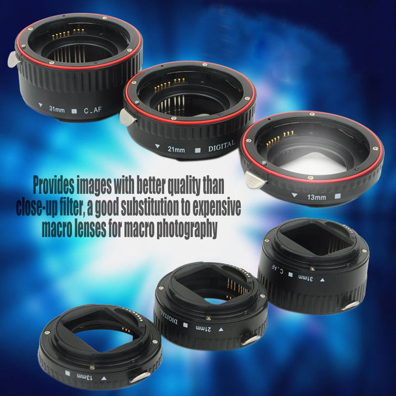 Auto Focus Macro Extension Lens Adapter Tube Rings Set for Canon for EOS EF Mount