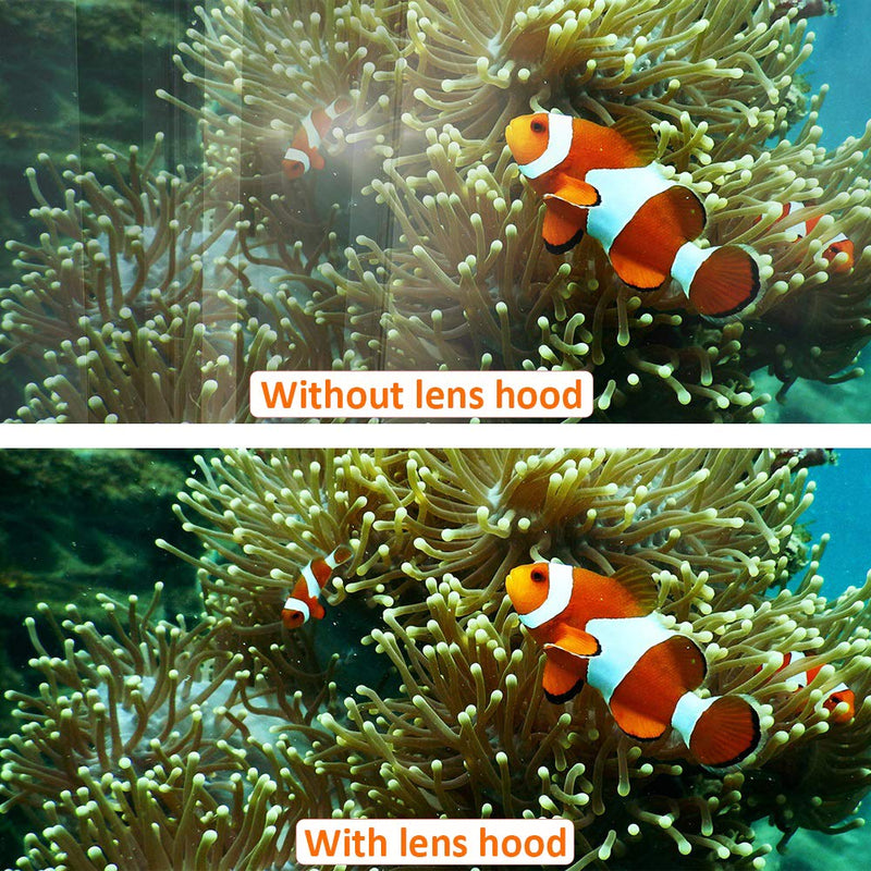 Easy Hood Lens Hood for Nikon Canon Pentax Sony 70-90mm Camera Lens, Ultimate Anti-Glass Anti-Reflective Silicone Collapsible Len Hood Take Reflection-Free Photos Video (70mm) 70mm