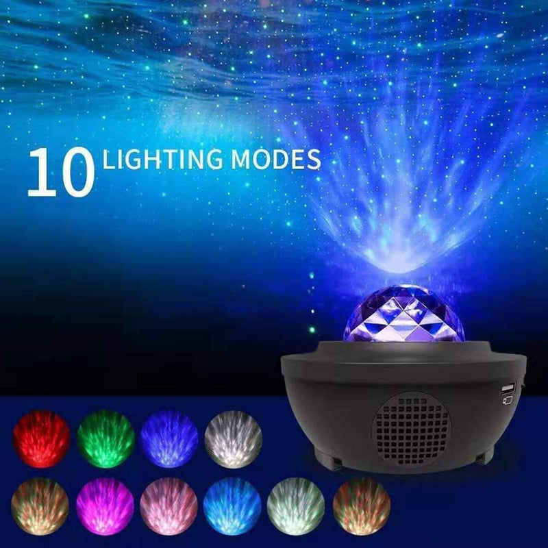Star Projector, Galaxy Projector with Remote Control, Fubosi Night Light Projector with LED Nebula Cloud/Moving Ocean Wave for Adult Kid Baby, Built-in Music Speaker, Voice Control