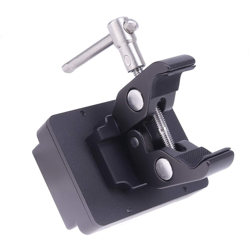 [AUSTRALIA] - Fotga Compact V Mount Battery Mount Power Plate Adapter Box Power Distributor for DSLR Mirrorless Cinema Video Camera,14.8V D-tap Output (Articulated Arm Crab Clamp) Articulated Arm Crab Clamp 